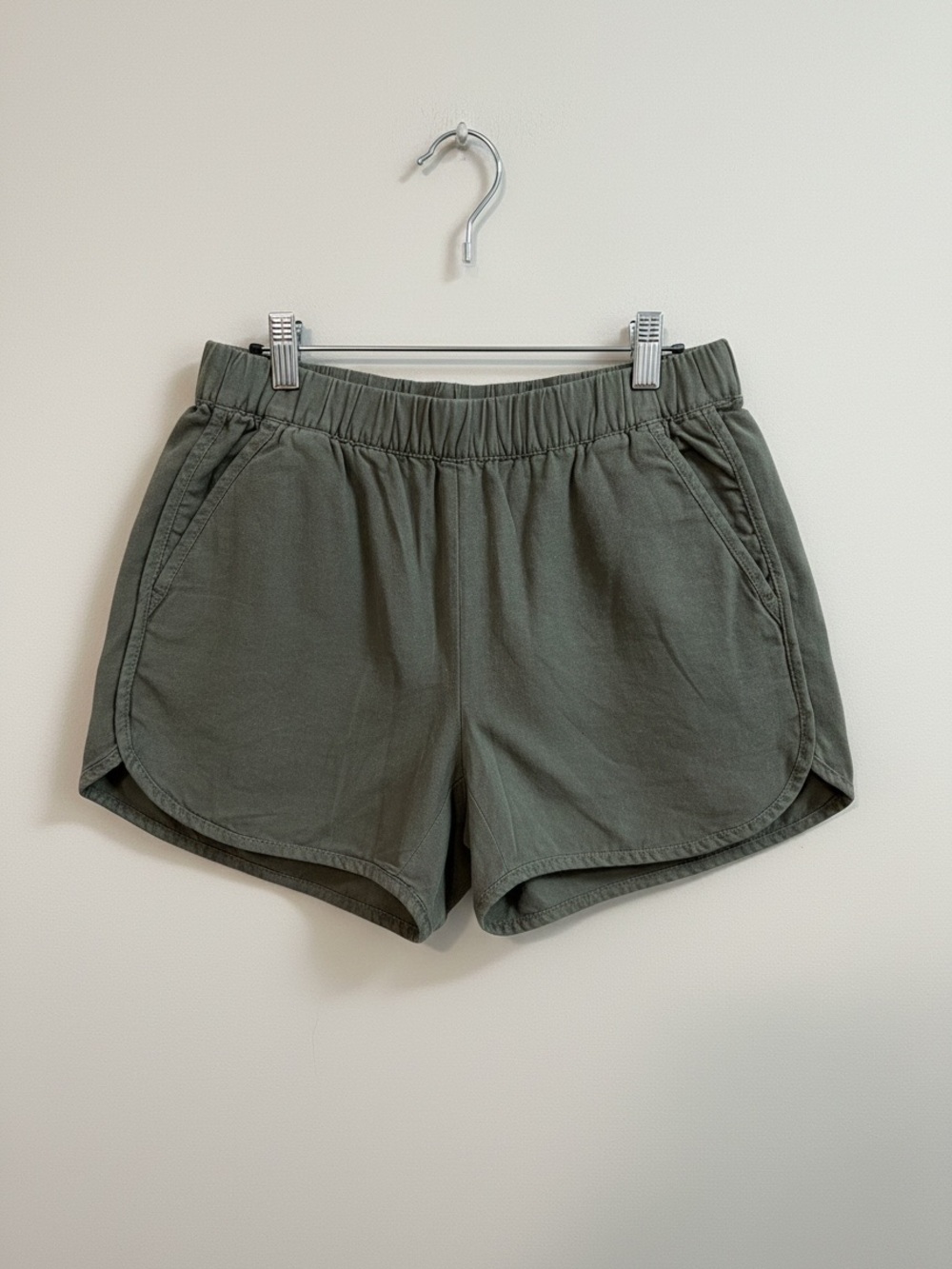 Madewell Pull On Shorts xxs Elastic Waist Olive Green